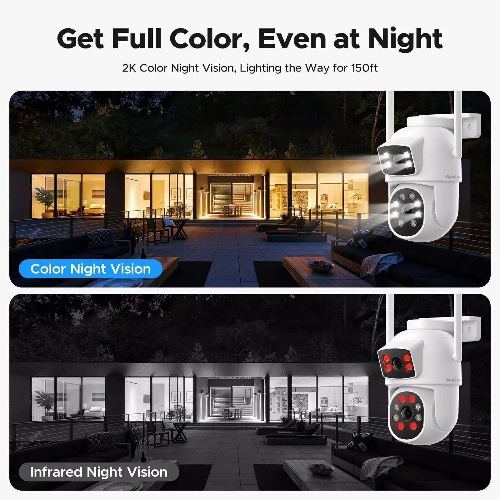 10CH Wireless Security Camera System Outdoor 4MP PTZ HDMI Output NVR 24/7 Record