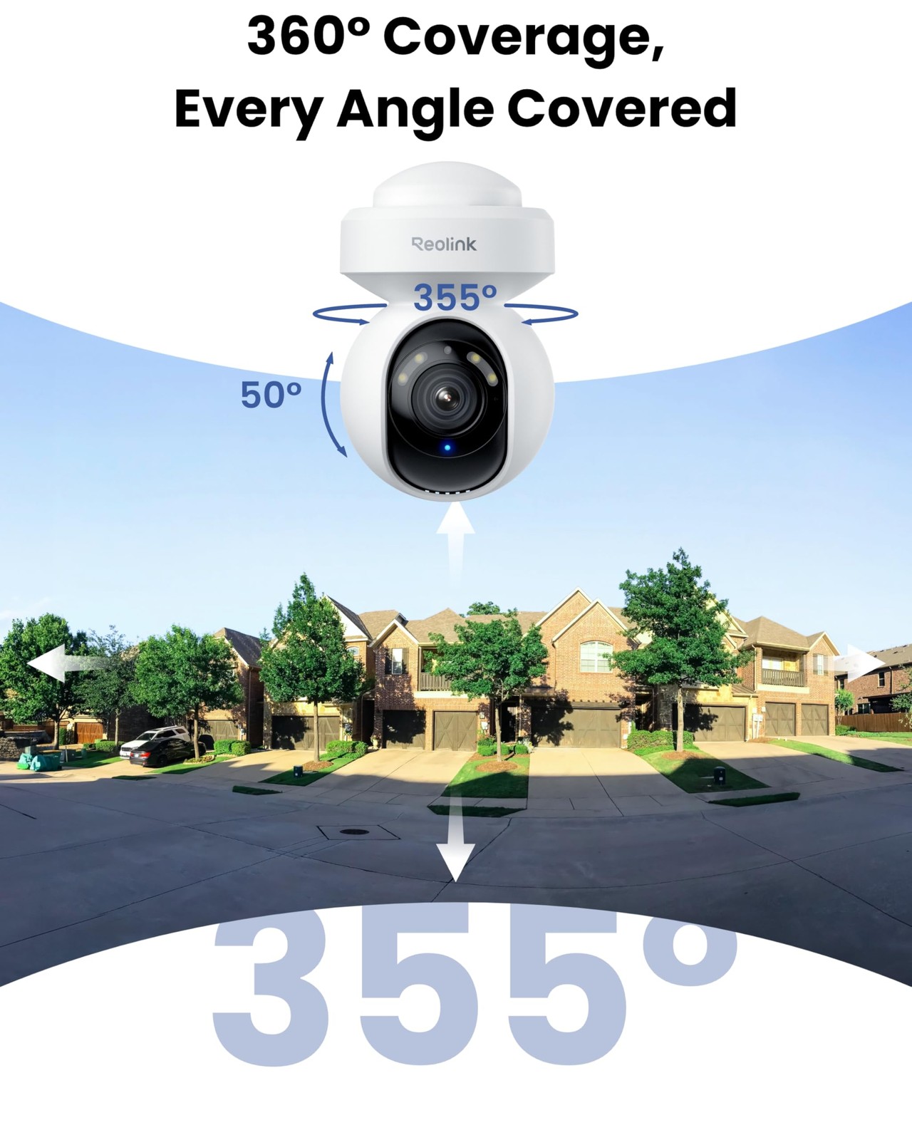 REOLINK 4K Outdoor Plug-in WiFi 6 Security Camera, PTZ 8.7*6.3*5.3 inch