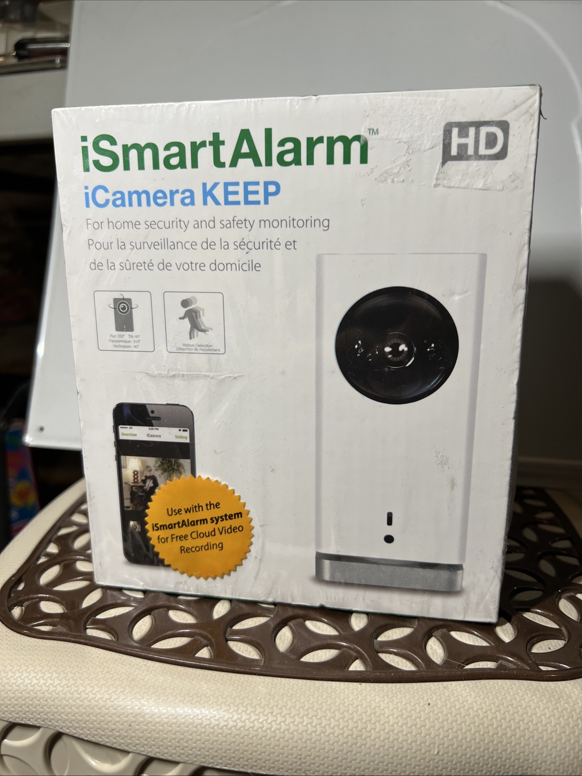 ISmartAlarm iCamera KEEP 720p HD Security Camera- Pan& Tilt Night Vision