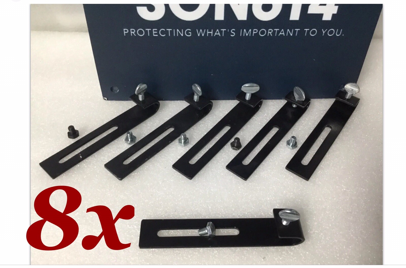 Lot of 8 Universal Surveillance Security Camera J Shape J Hook Mount Brackets