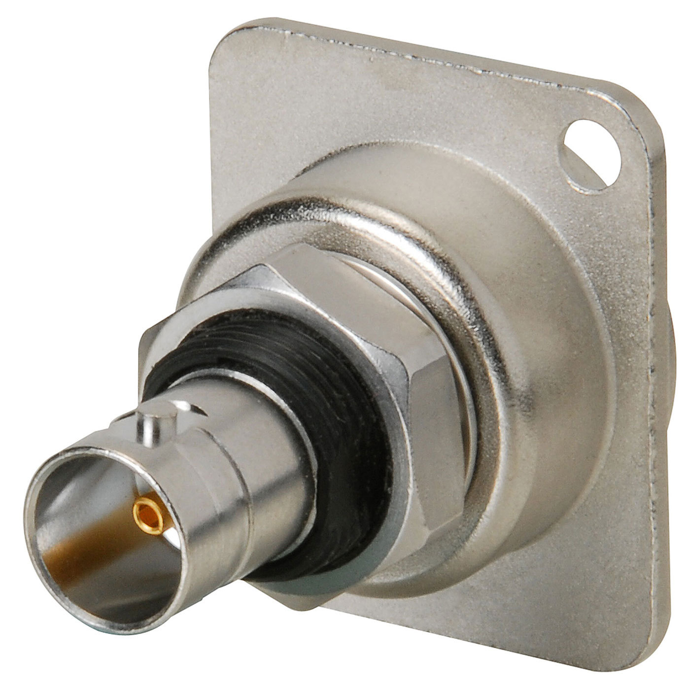 Neutrik NBB75DFI BNC “D” Feed-Through Isolated Nickel