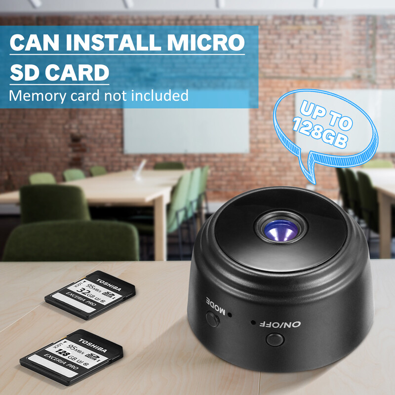 2-Way Audio Smart Mini WiFi Camera 1080P HD Night Camera w/Battery Home Security