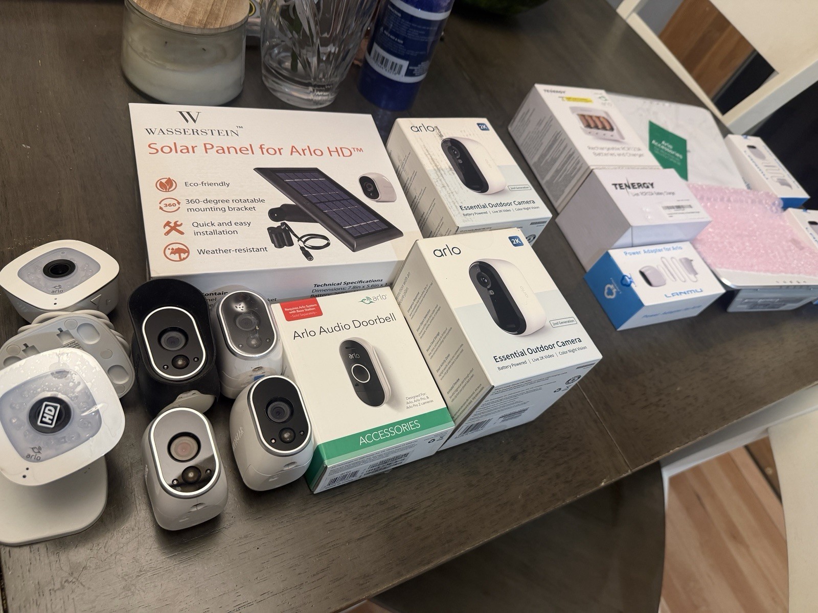 Arlo Camera System 6 Cameras Lot Chime, Doorbell, Sensors And Solar Panel BUNDLE
