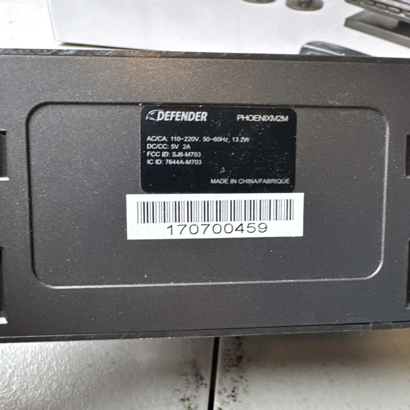 Defender PHOENIX M2C Security Camera Unit Monitor