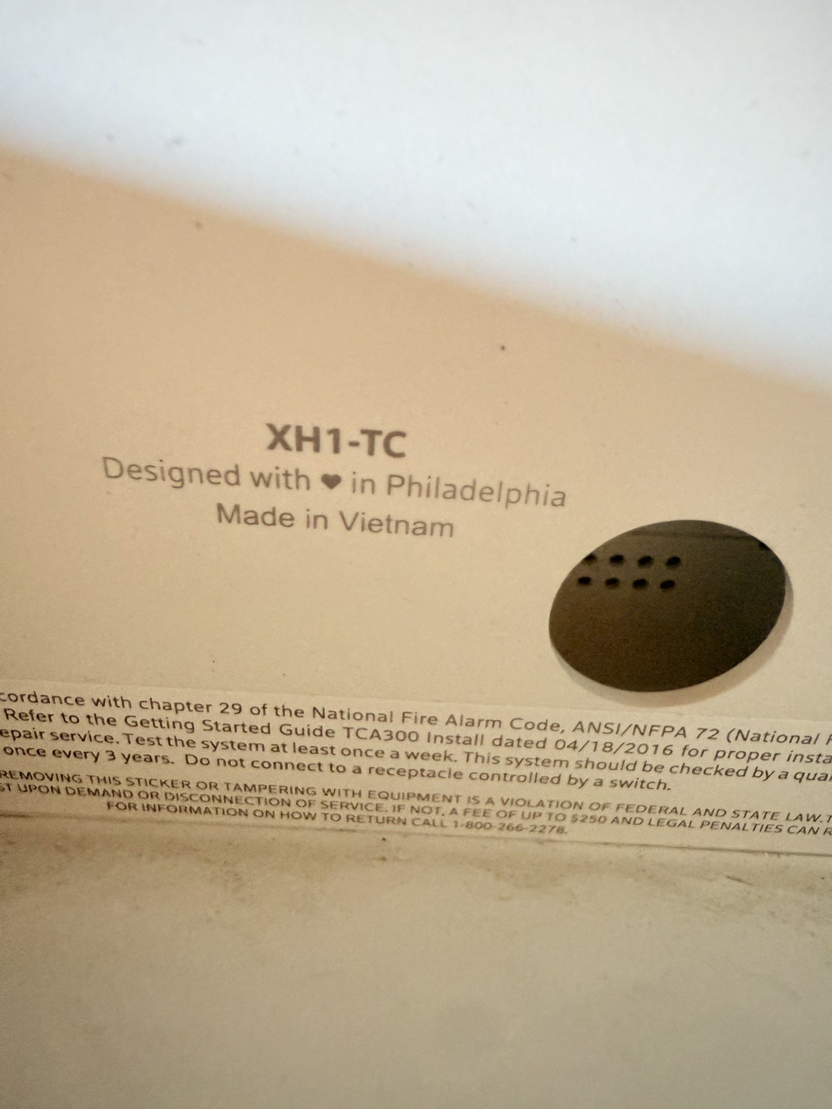 Technicolor Xfinity Home Security Touchscreen Control Panel XH1-TC no cord