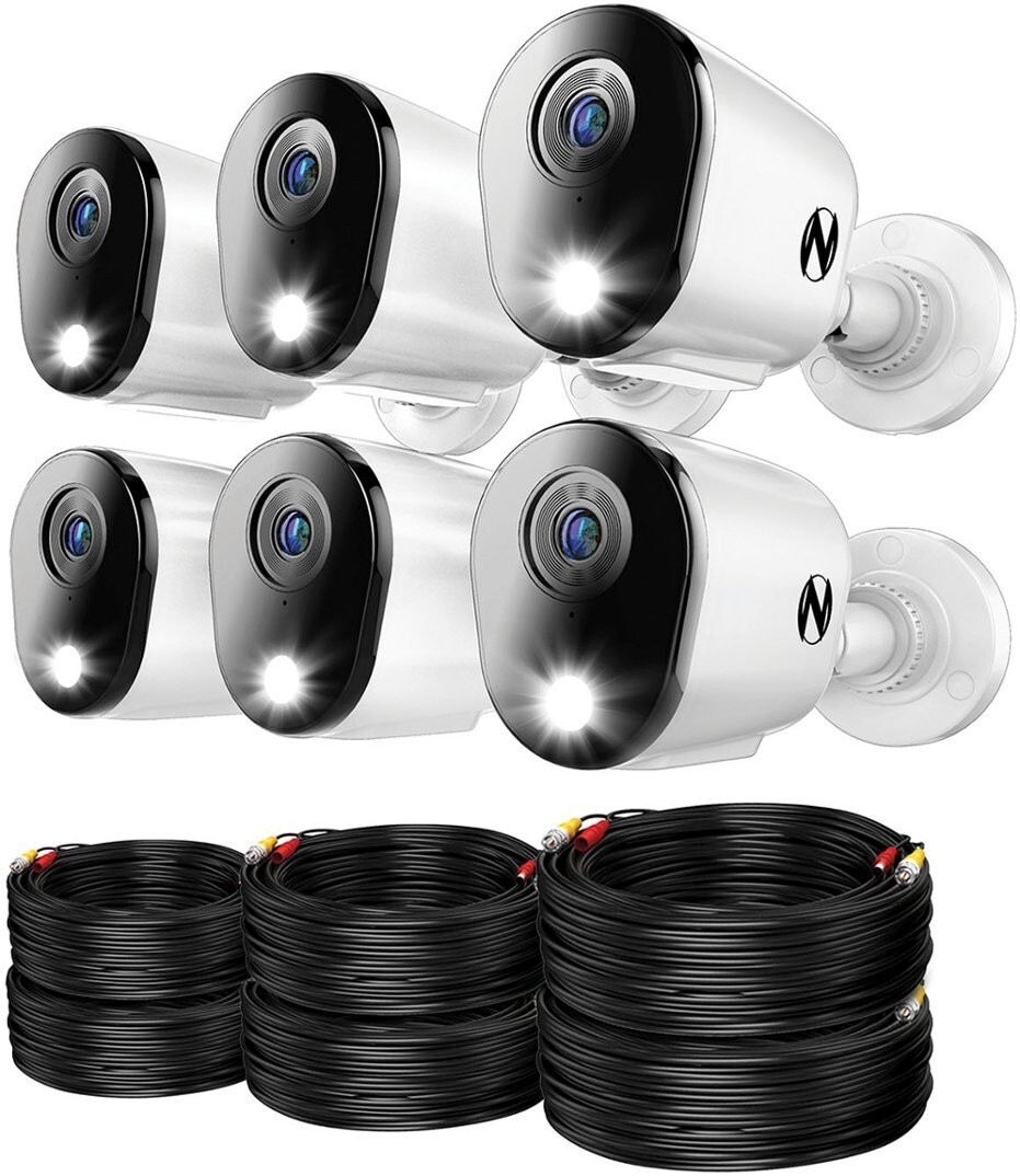 Night Owl 12 Channel 6 Camera Wired 2K 1TB DVR Security System with 2-way Audio
