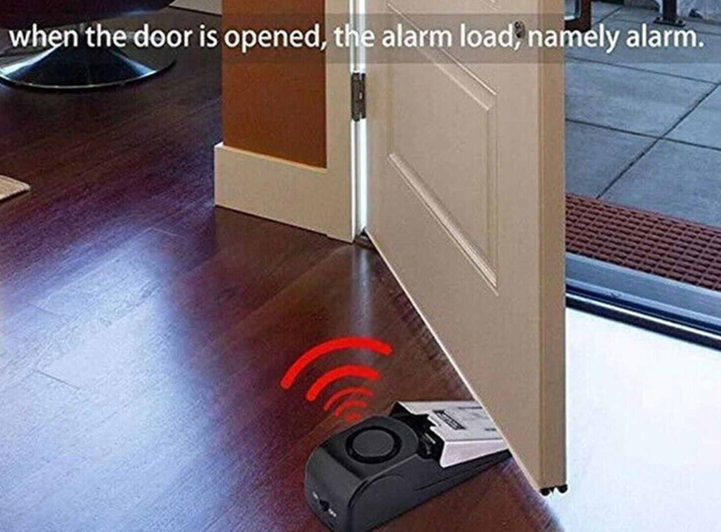 Door Stop Security Alarm Wedge Stopper Portable Home Hotel Travel Anti‑Theft 