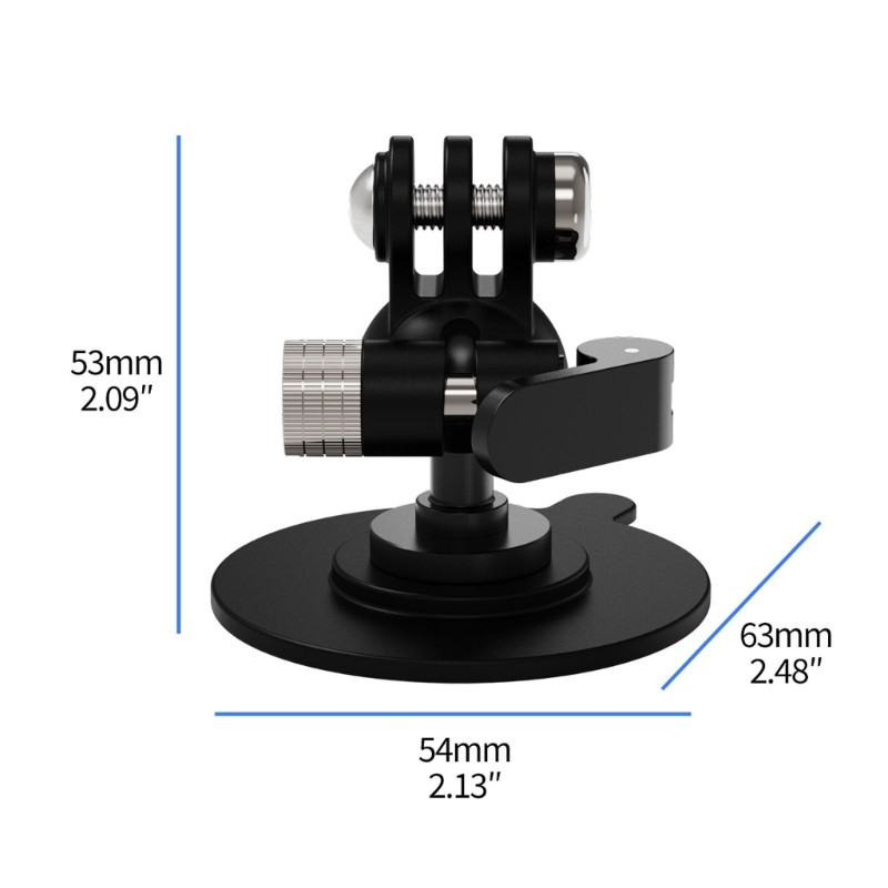 Instants Setups Universal Action Camera Mount Secure Suction Base