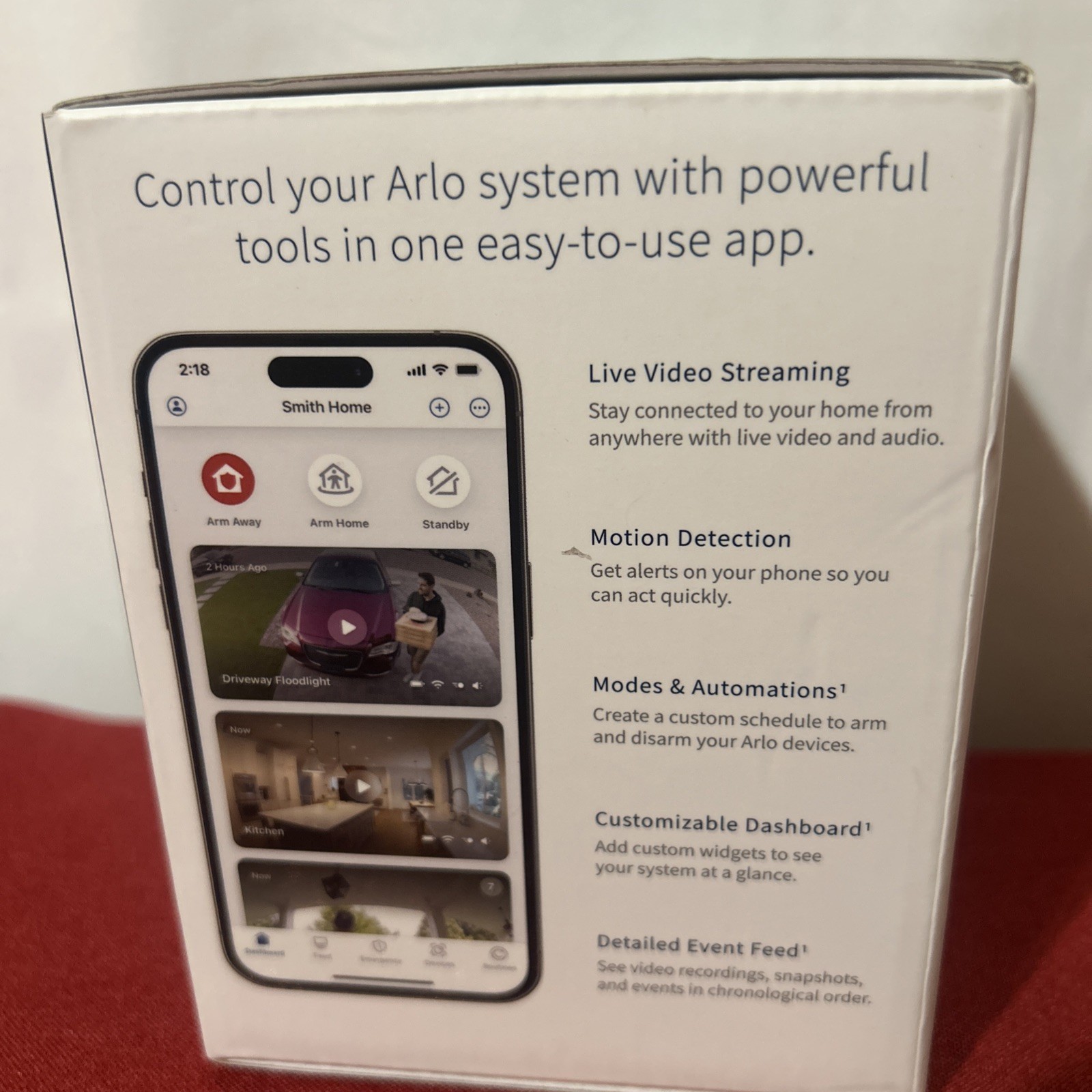 Arlo Pro 5s 2K Wire Free Spotlight Camera Black Indoor/ Outdoor