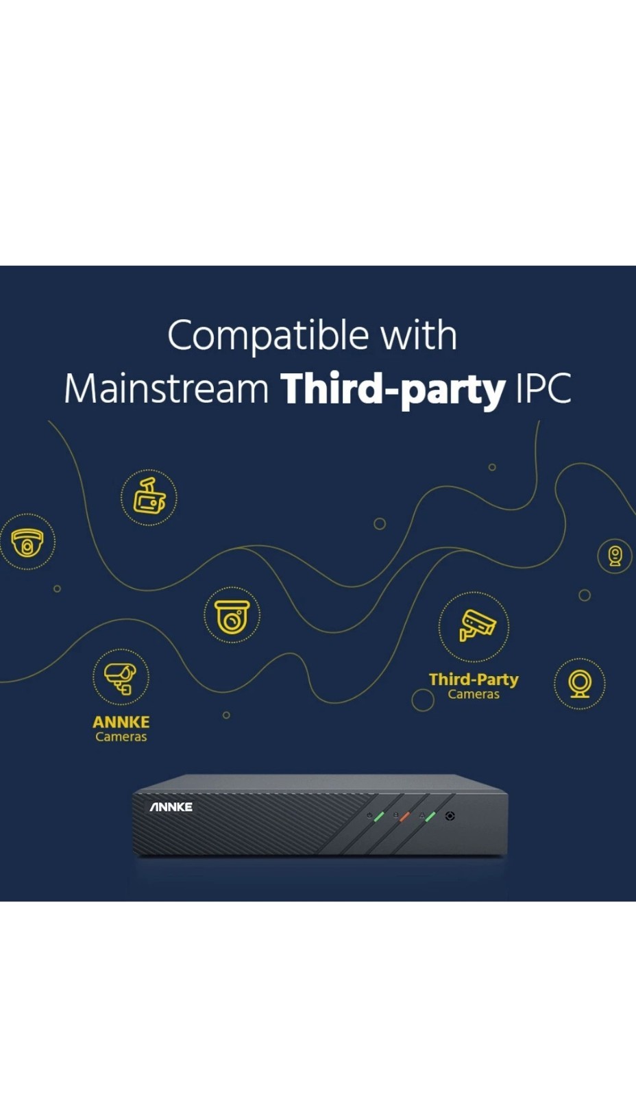 ANNKE 8CH Channel H.265+ 8MP Security NVR Recorder for 4MP/6MP/8MP POE IP Camera