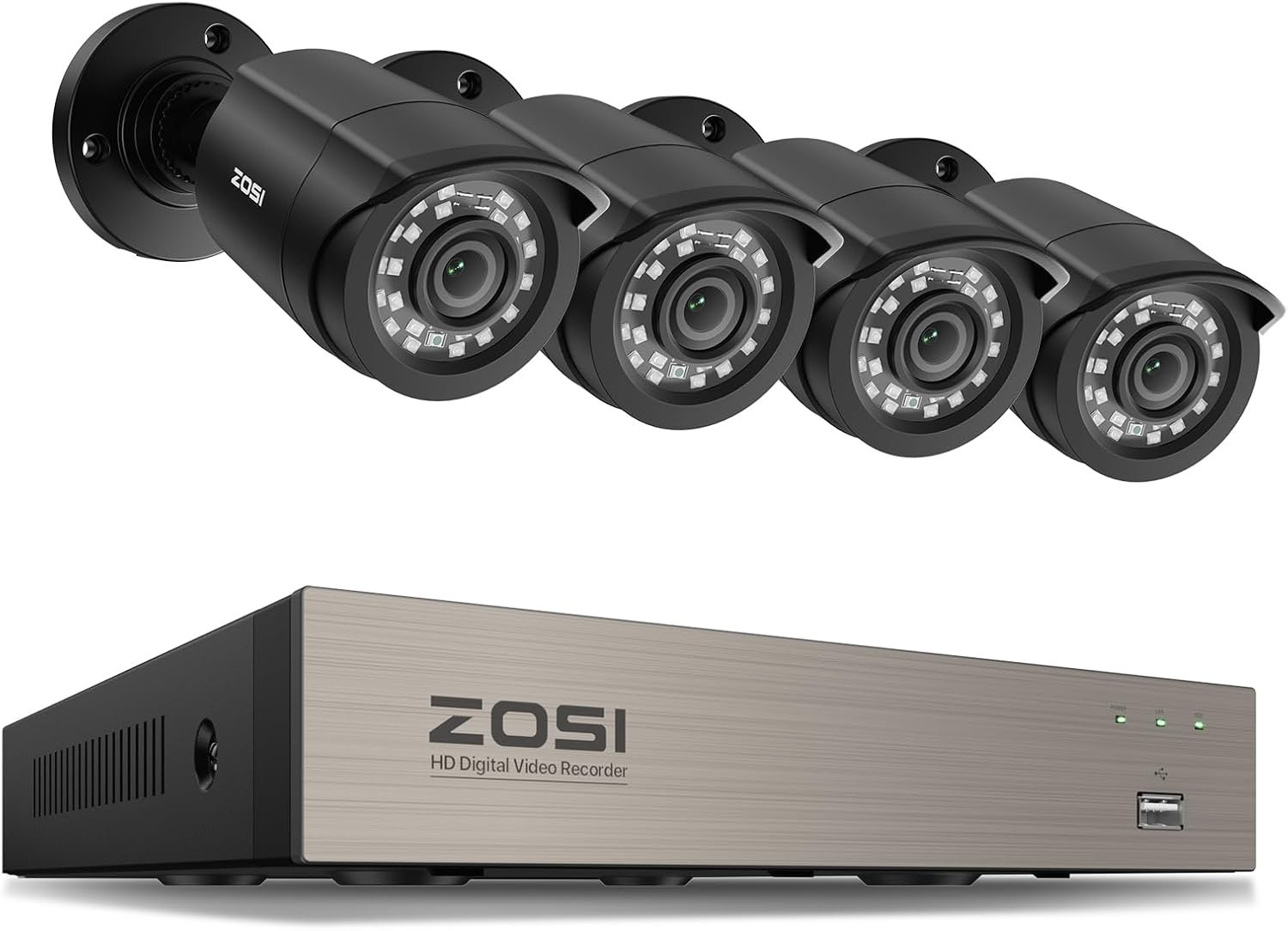 1080P Weatherproof 3K Lite Surveillance System with AI Human/Vehicle Detection