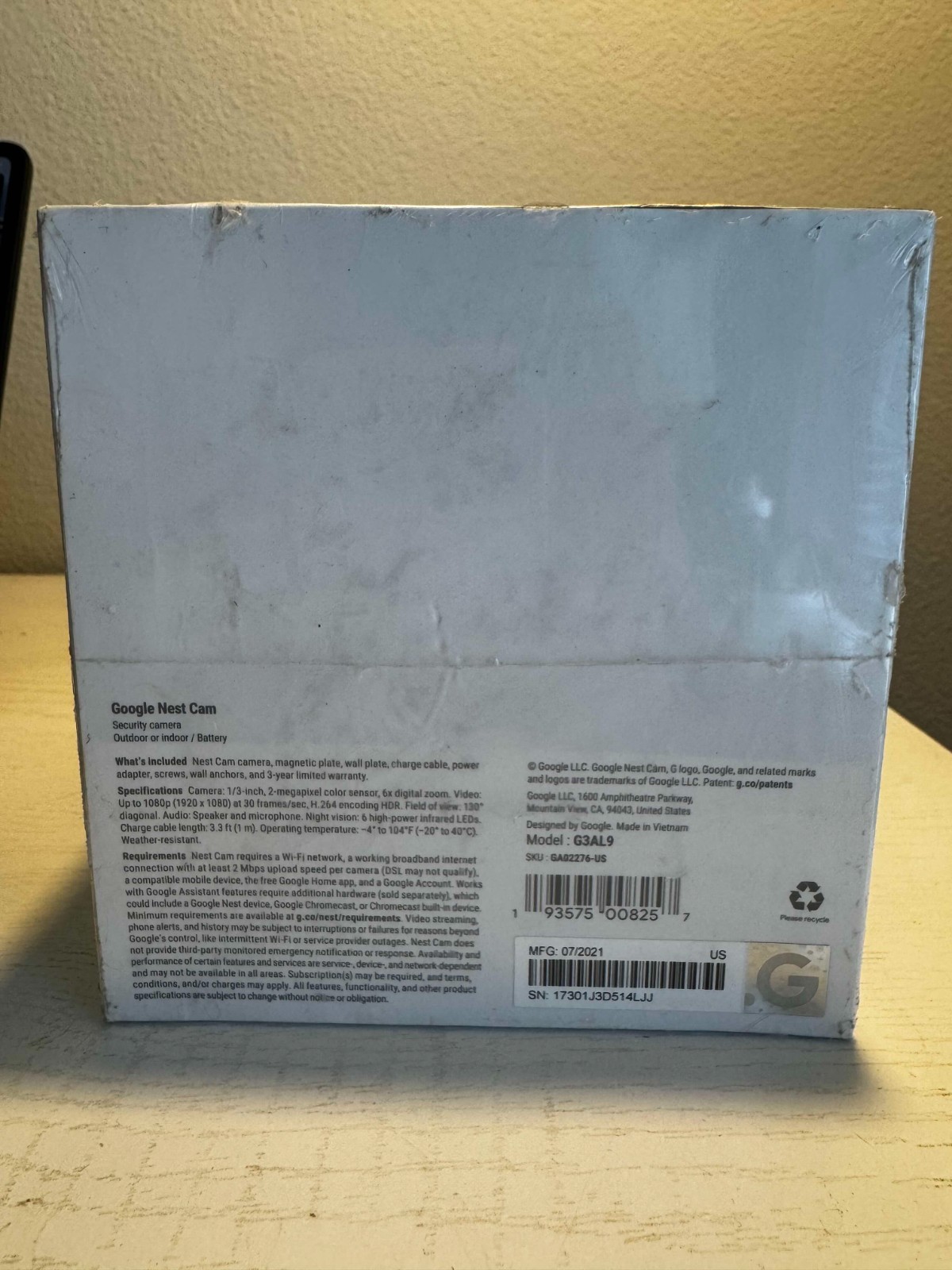 Google Nest Cam Nest Pro Edition – Outdoor/Indoor – Model G3AL9 – New/Sealed