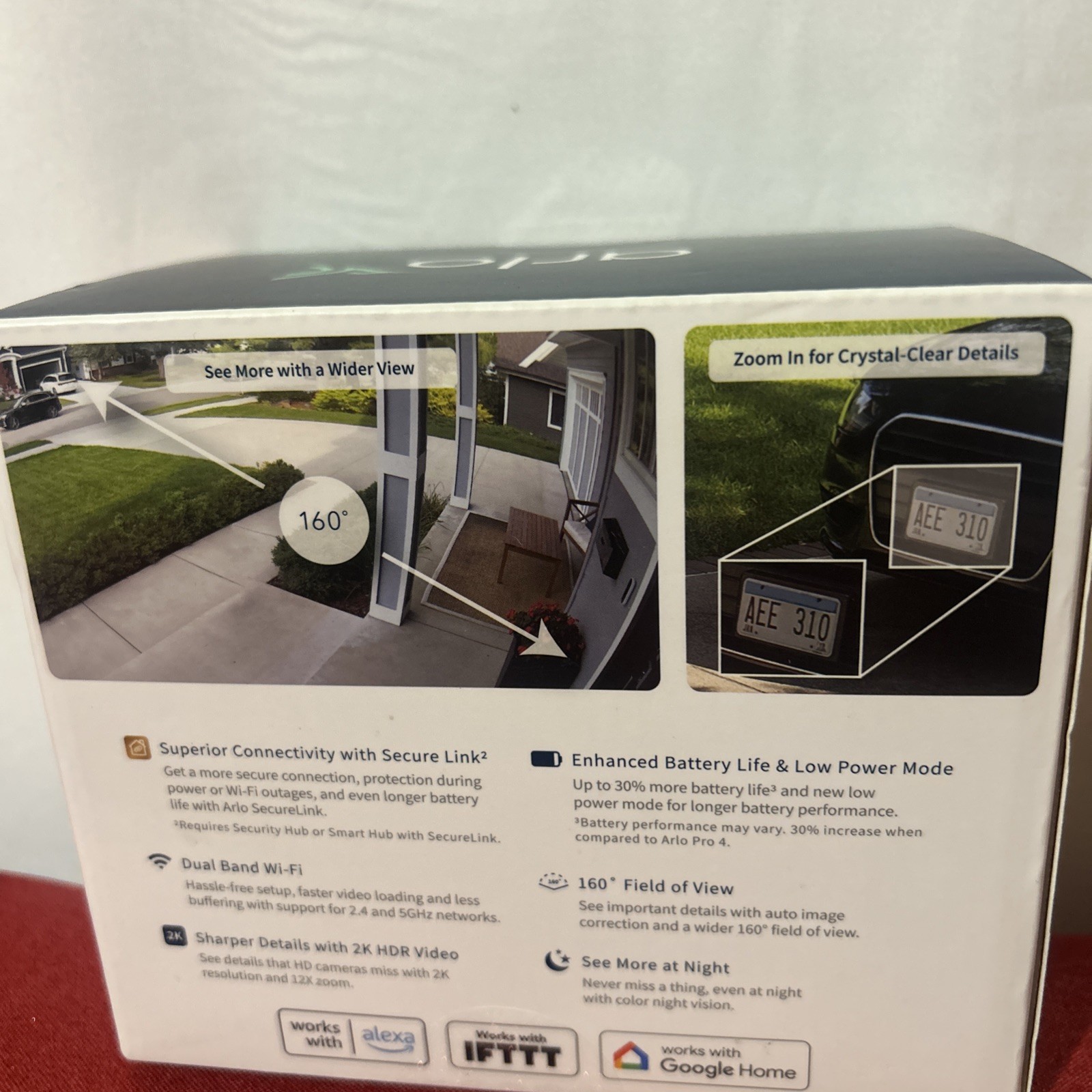 Arlo Pro 5s 2K Wire Free Spotlight Camera Black Indoor/ Outdoor