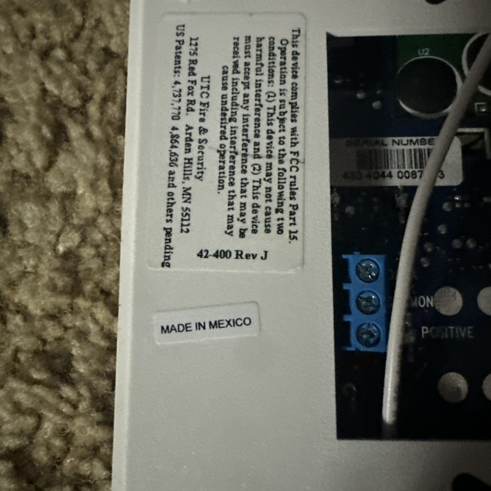 GE INTERLOGIX Security 42-400 Rev J Alarm Panel WORKS