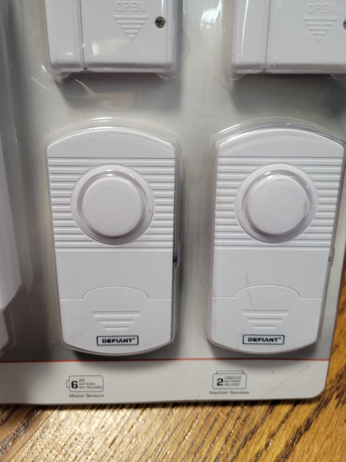 (1) New Defiant Wireless Home Protection System: 4 Window/door, 2 Motion, 2 Glas