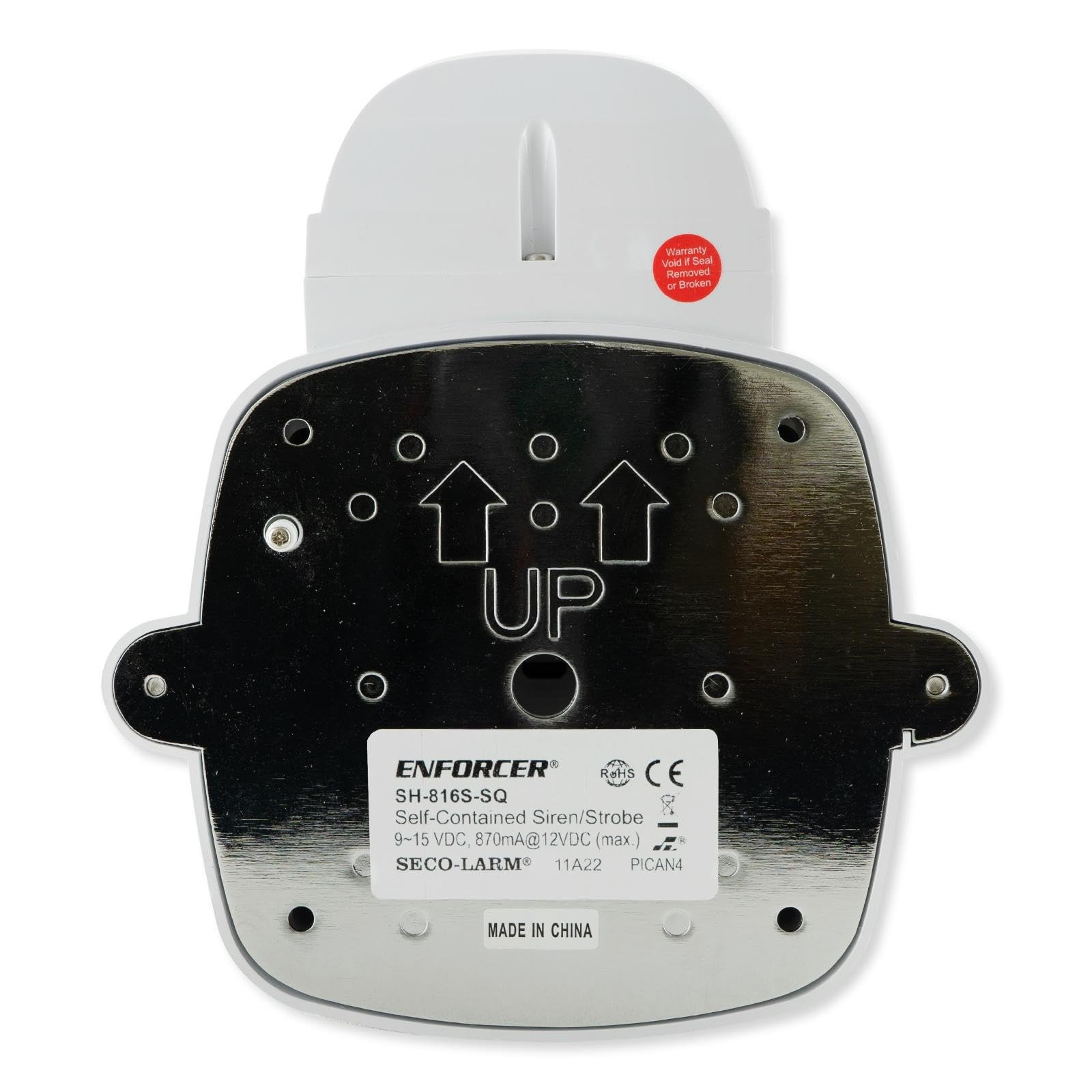 SH-816S-SQ/A Enforcer Siren/Strobe with Audio Input, Amber