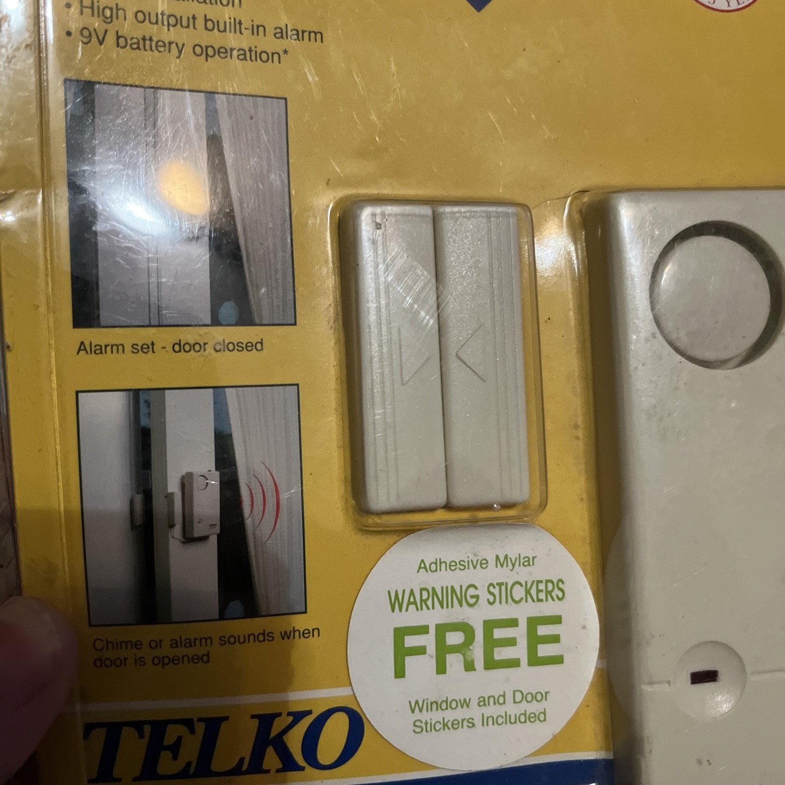 Vintage TechKo S083 Home Security Door Window Entry 120db Alarm Chime ~ New