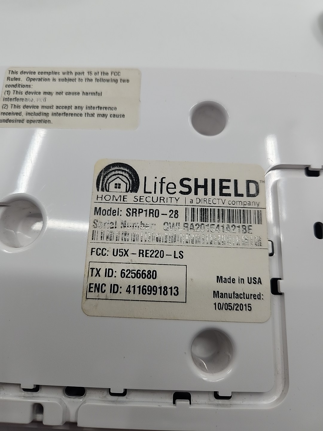 LIFESHIELD HOME SECURITY SYSTEM S30 STATION, SPR1R0 -28 Power Supply, 2 REMOTES
