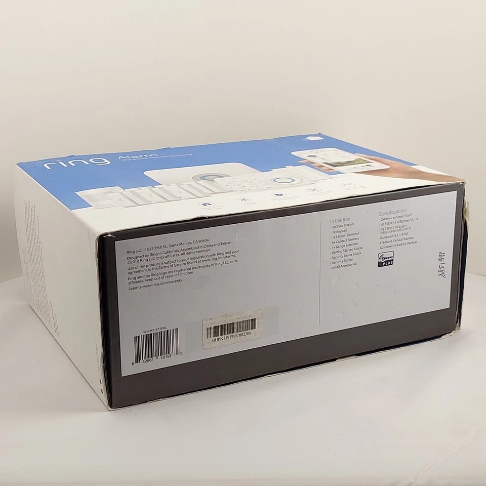 Ring Alarm Wireless Security Kit Home System – 10 Piece, New Open Box