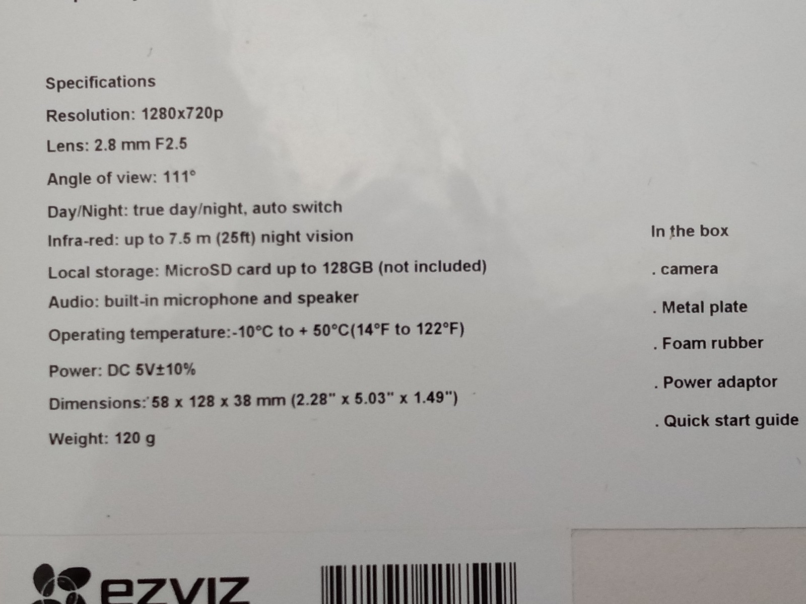 HD 720 Indoor Wi-Fi Camera CS-CV206 Day/Night Auto Switch & Two Way Audio