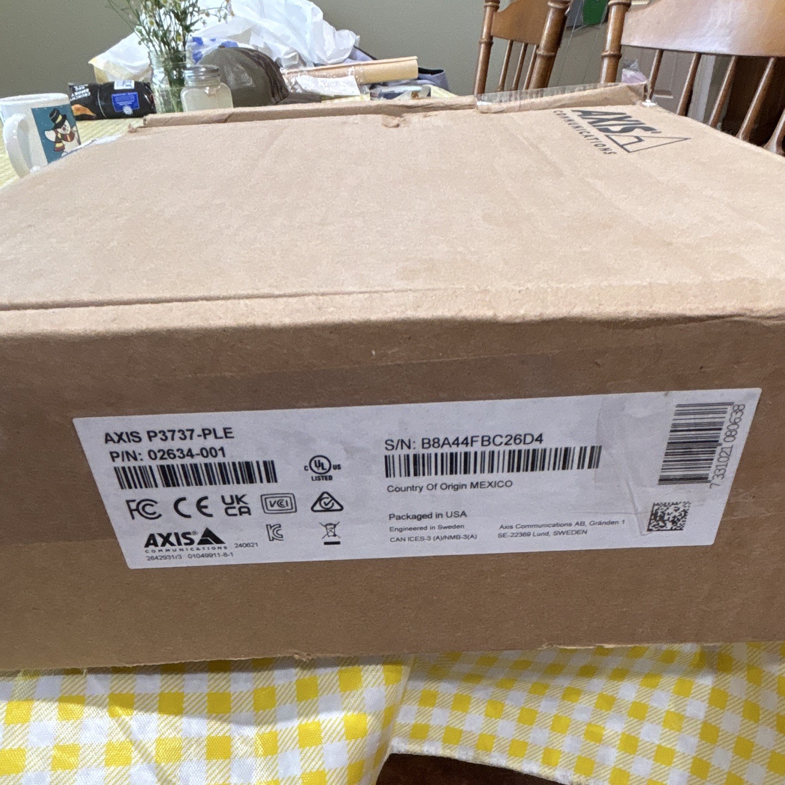 Axis P3737-PLE 02634-001 IP Panoramic Camera. New in box. Factory sealed.