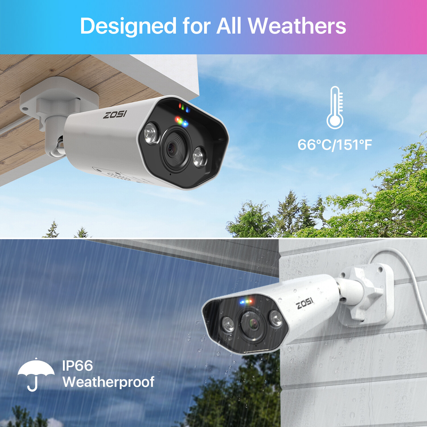 ZOSI 5MP IP PoE Security Camera DIY AI Voice/Car Detect Wide View IR Night CCTV