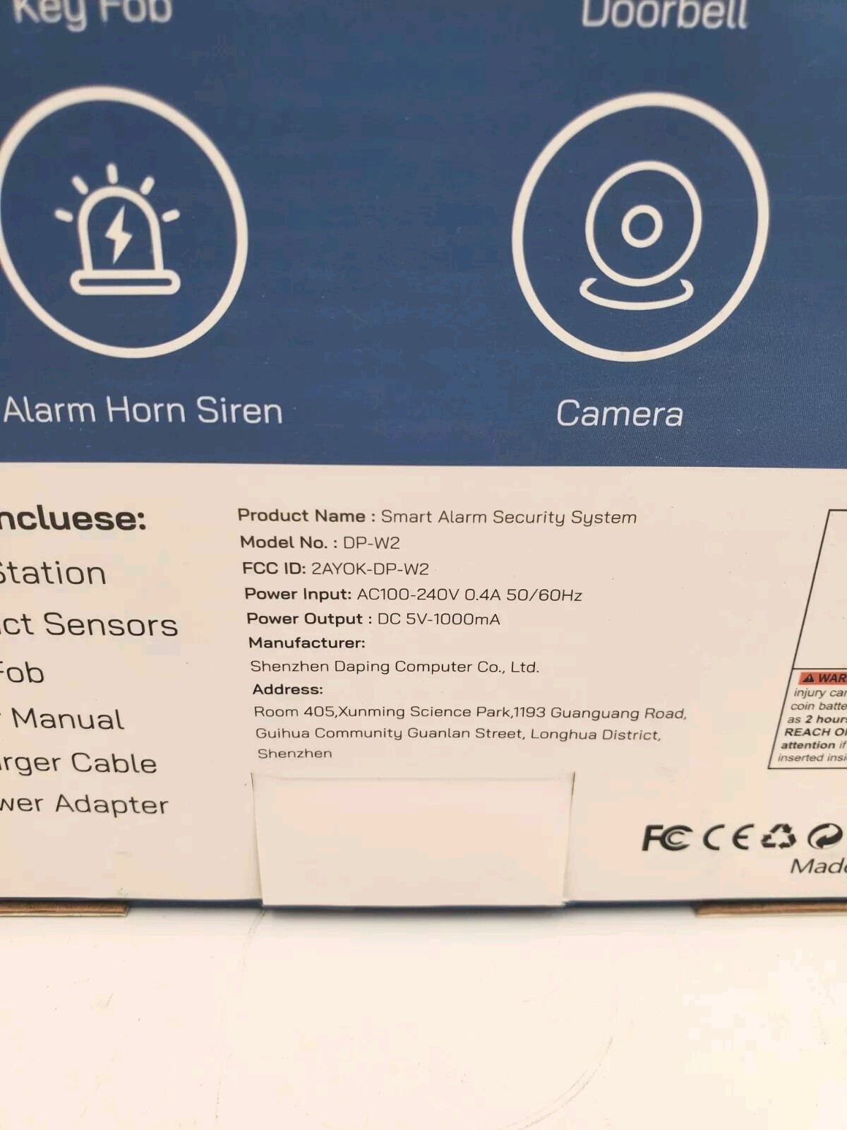 Tolviviov WiFi Door Alarm System Wireless Smart Home Security System 8 Piece Set