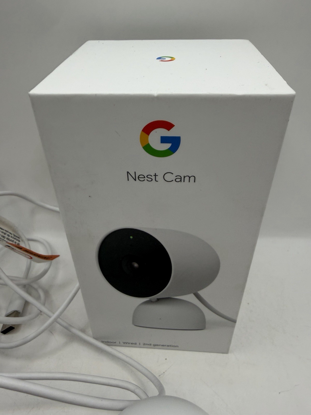 Google Nest Security Cam Indoor 1080p Wired 2nd Gen. GJQ9T White Snow In Box