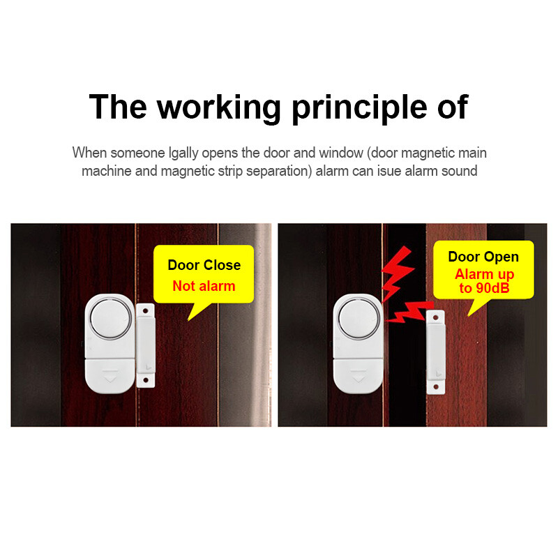 Wireless Home Window Door Burglar Security Alarm System Magnetic Sensor