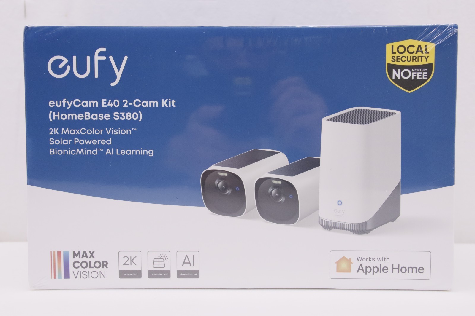 eufy – eufyCam E40 2-Cam Kit (HomeBase S380) Outdoor Wireless Solar Security New