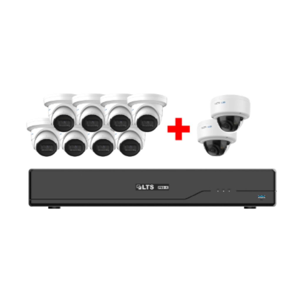 LTS KIT-XPN32C8-5K 32CH NVR Kit w/ 8x 8MP Turret & 2x 12MP Dome Cameras, NDAA