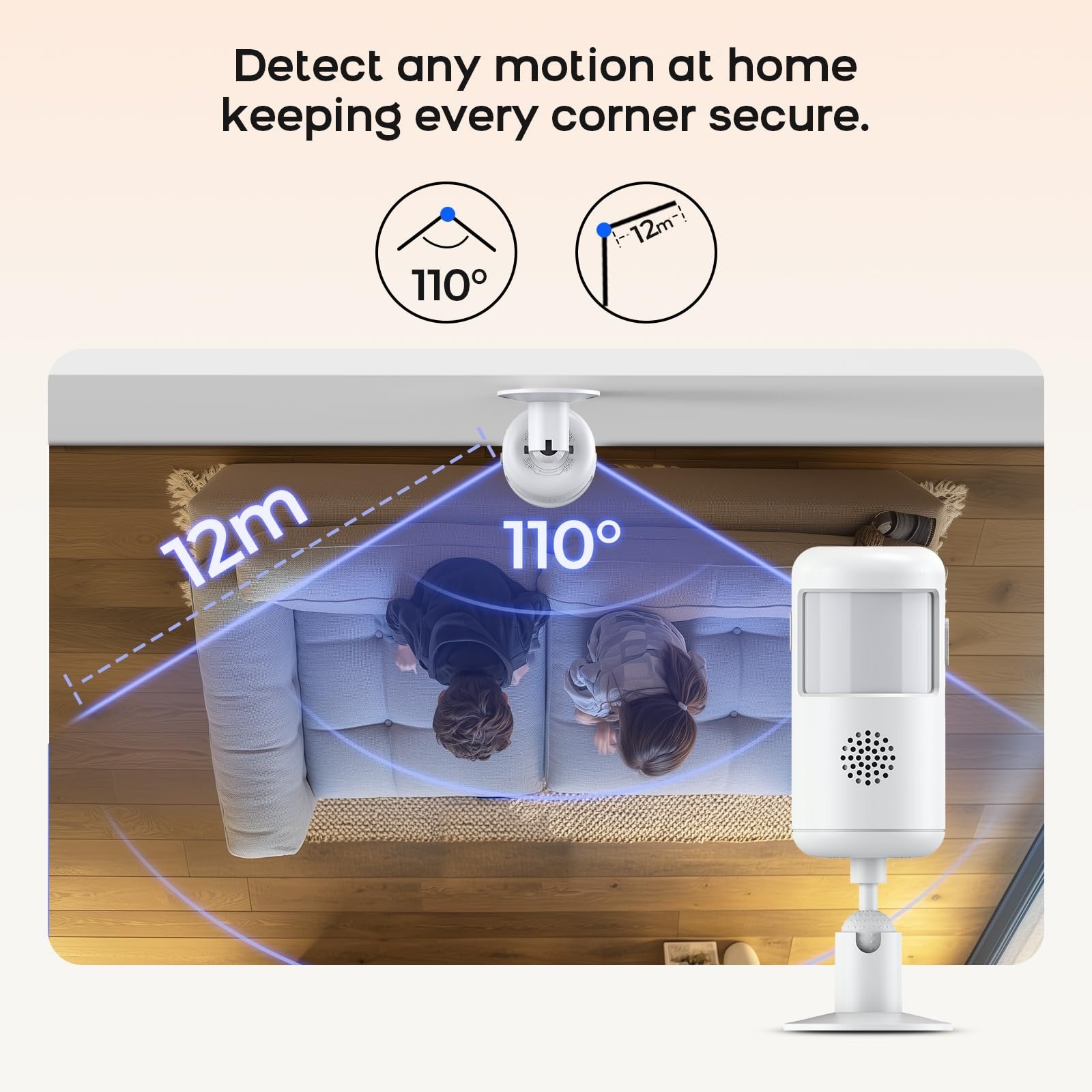 Wireless Home Security Alarm System – WiFi Remote Control, Motion Detection, Doo