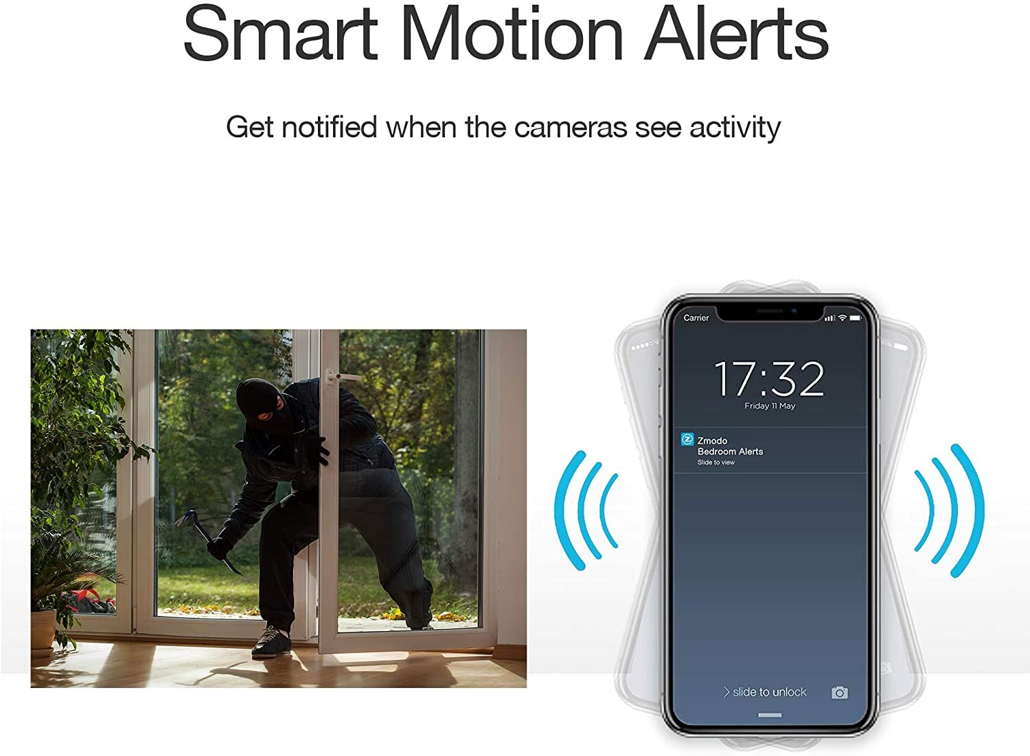 Zmodo 1080p 4pack Mini WiFi Camera, Two-Way Audio, Video Baby Monitor
