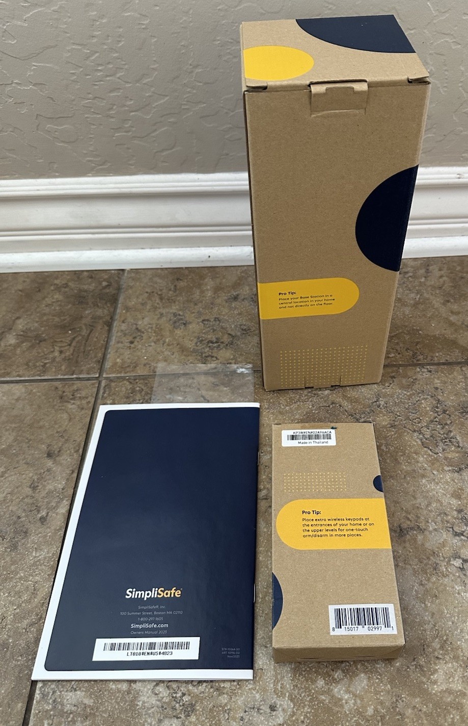 SimpliSafe SSBS3 BS3W 3rd Gen Base Station Home Security System W/Manuel Keypad