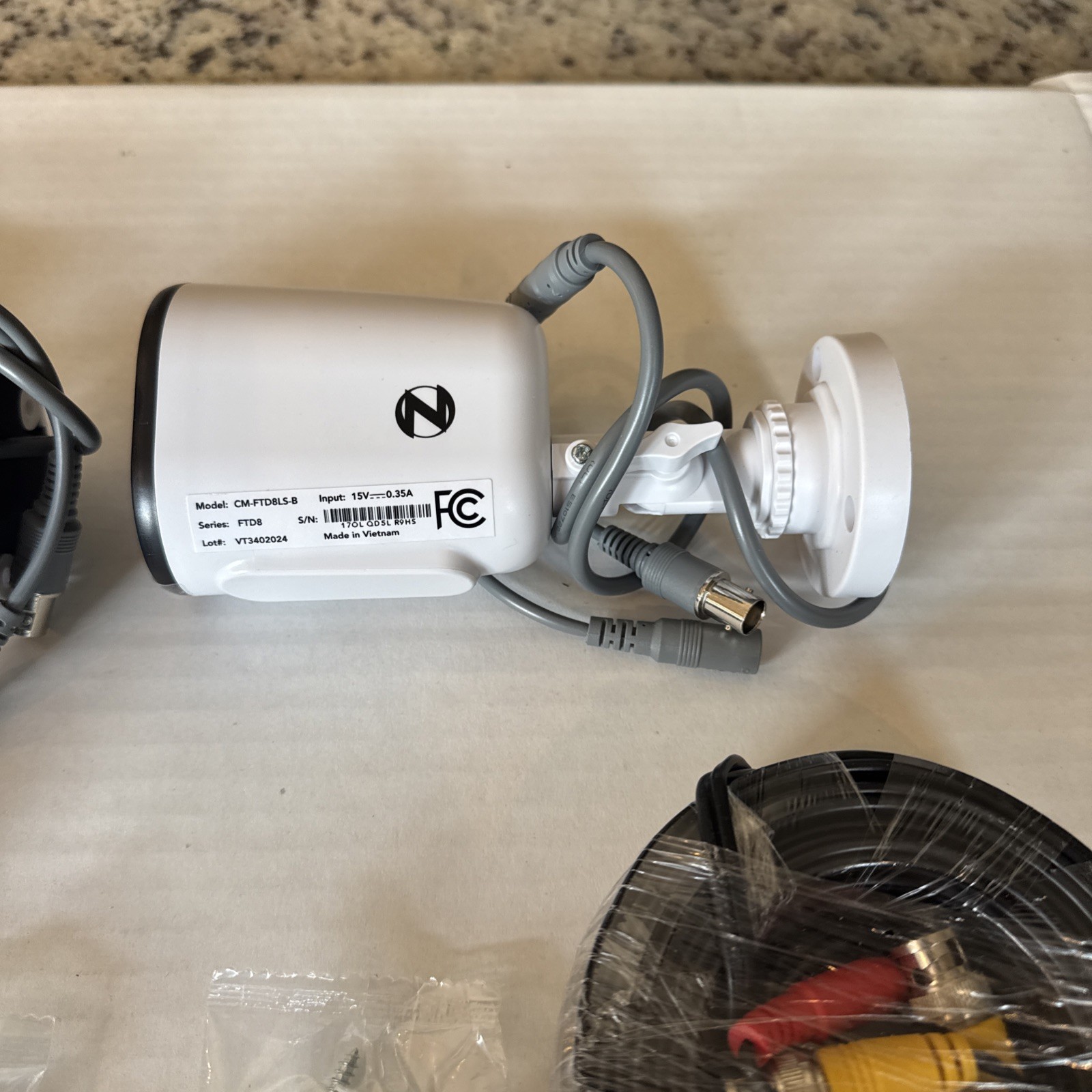 Lot Of 2 Night Owl Wired Add-On Camera with Mounting Hardware, CM-FTD8LS-B