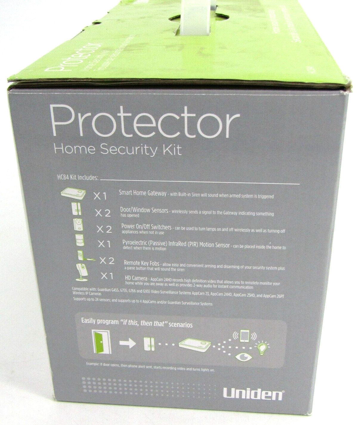 Uniden HC84 Video Surveillance Uniden Smart Home Security System Kit Indoor DIY