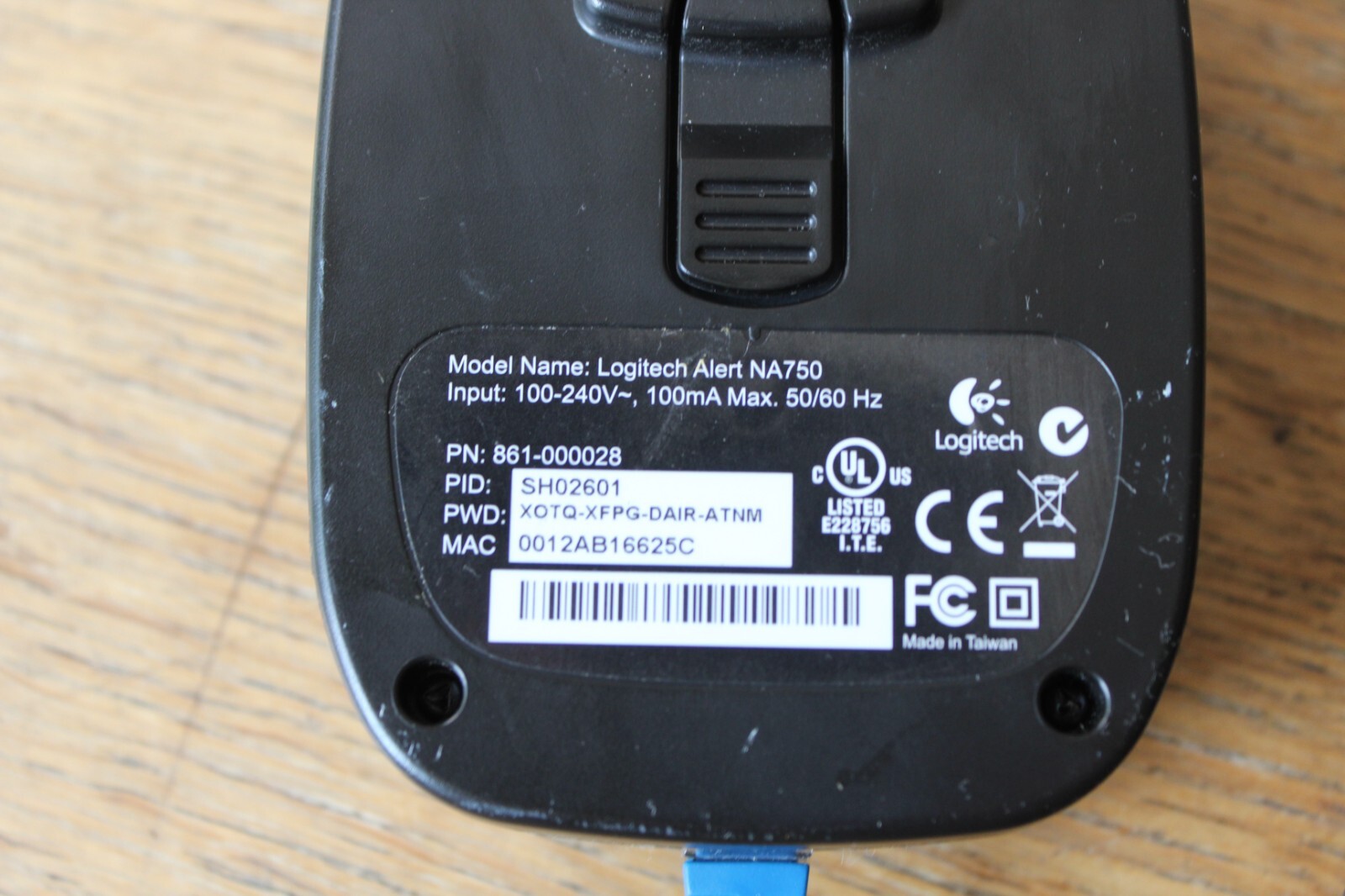 LOGITECH ALERT SYSTEM 750 NETWORK ADAPTER NA750 861-000028