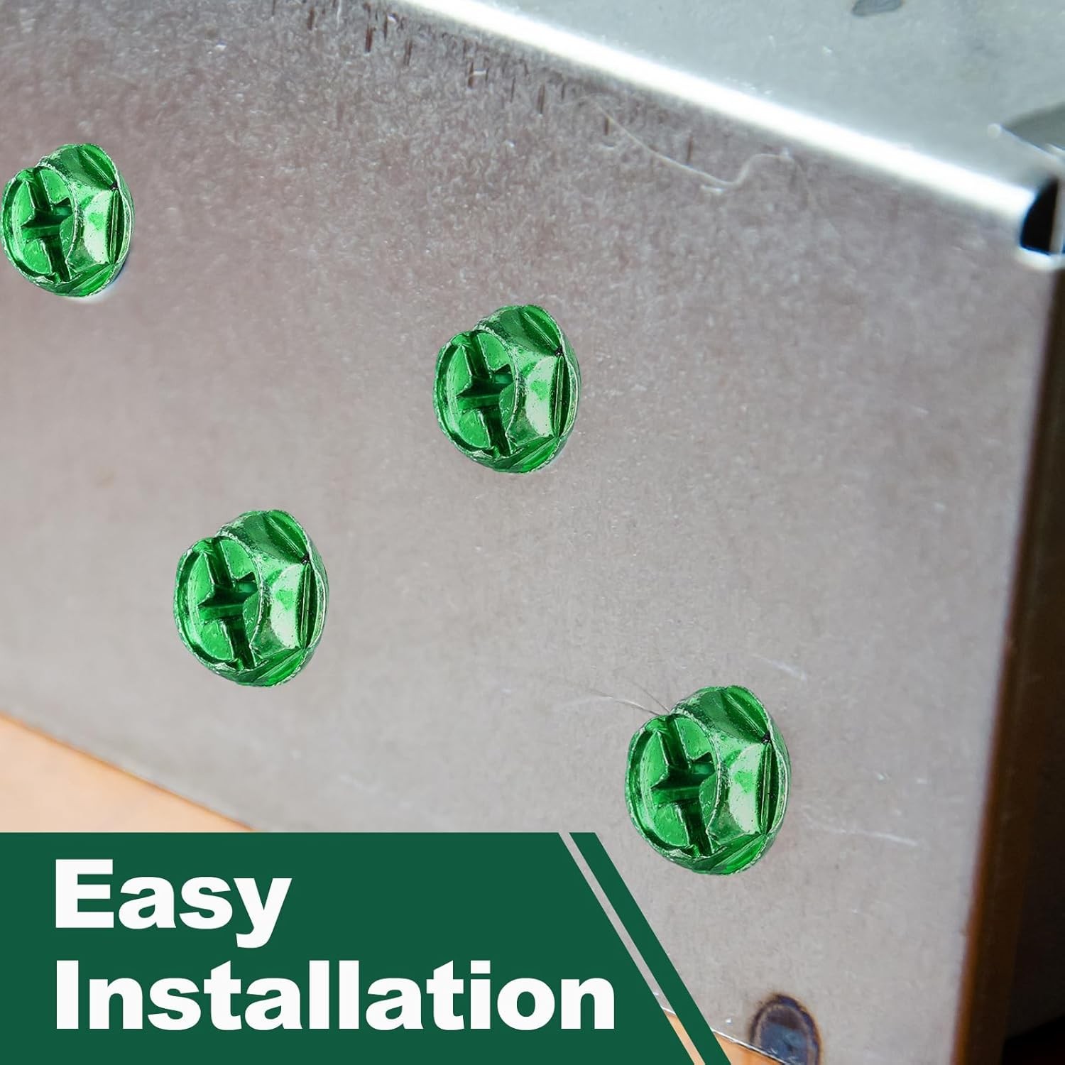 Tandefio 100 Pcs Ground Screws for Electrical Box, 10-32 x 3/8 Inch Green…