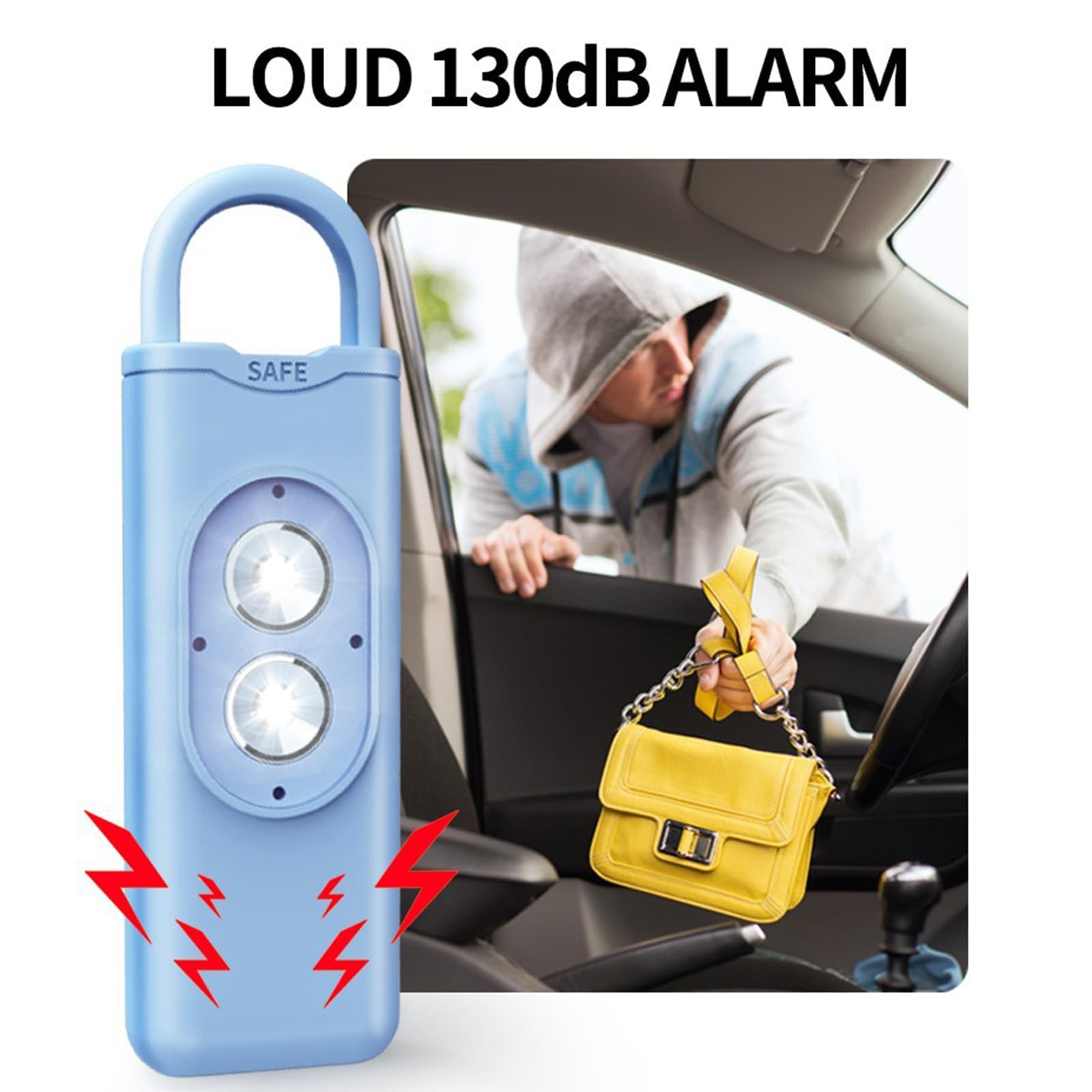 Halo-Siren Keychain, HaloSiren Personal Safety Alarm – 130db Loud Alarm Keych…
