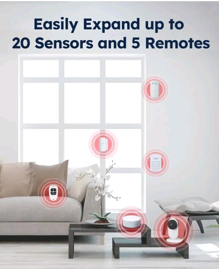 tolviviov WiFi Door Alarm System, Wireless DIY Smart Home Security System
