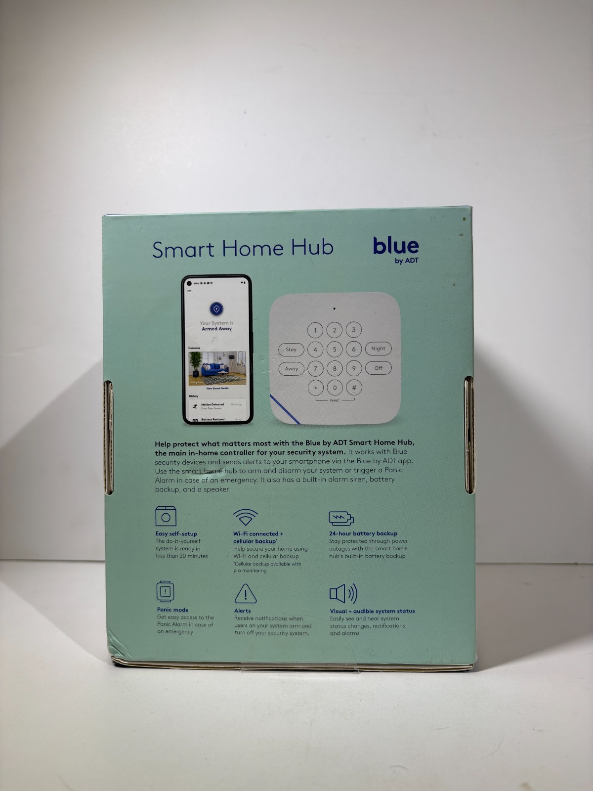 Blue by ADT Smart Home Hub Model S40LR1-01 White – Open Box