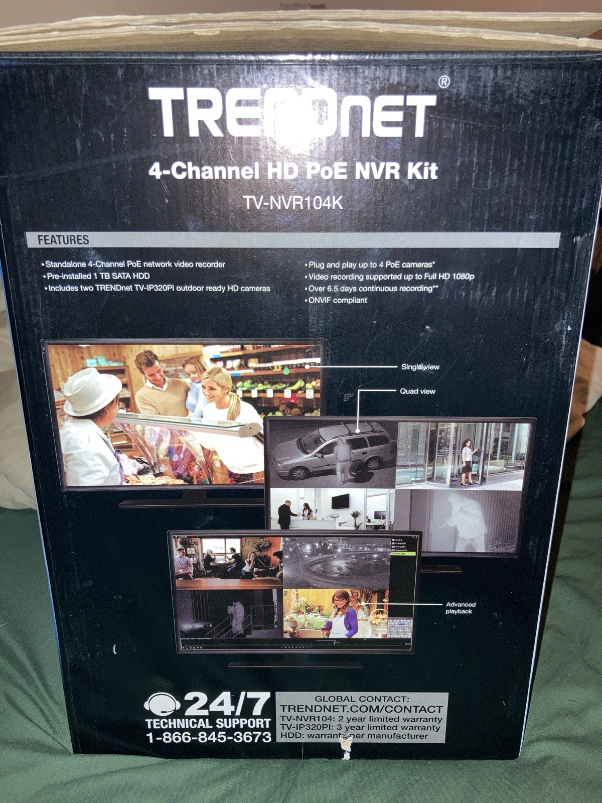 TRENDnet Standalone 4-Channel PoE Full HD Network Video Recorder Kit TV-NVR104K