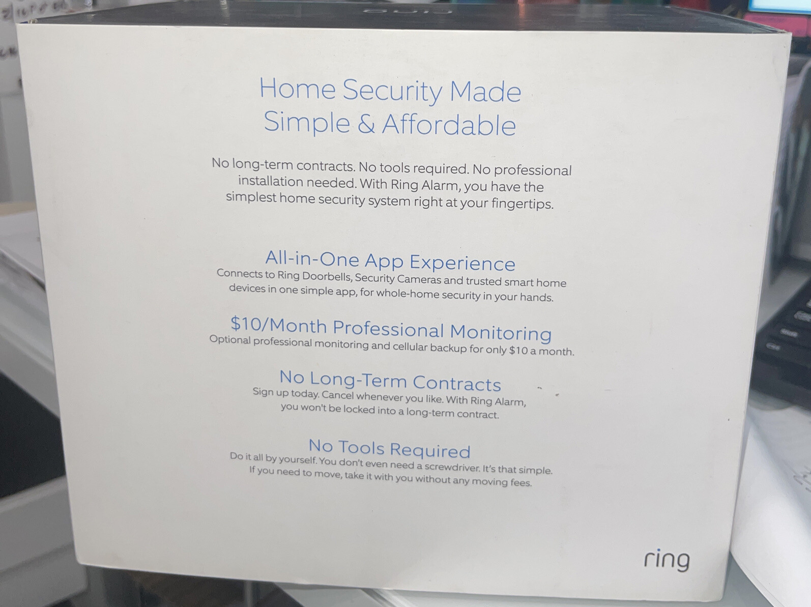 Ring Alarm Home Security Kit 2nd Gen Wireless – 8 Piece – White