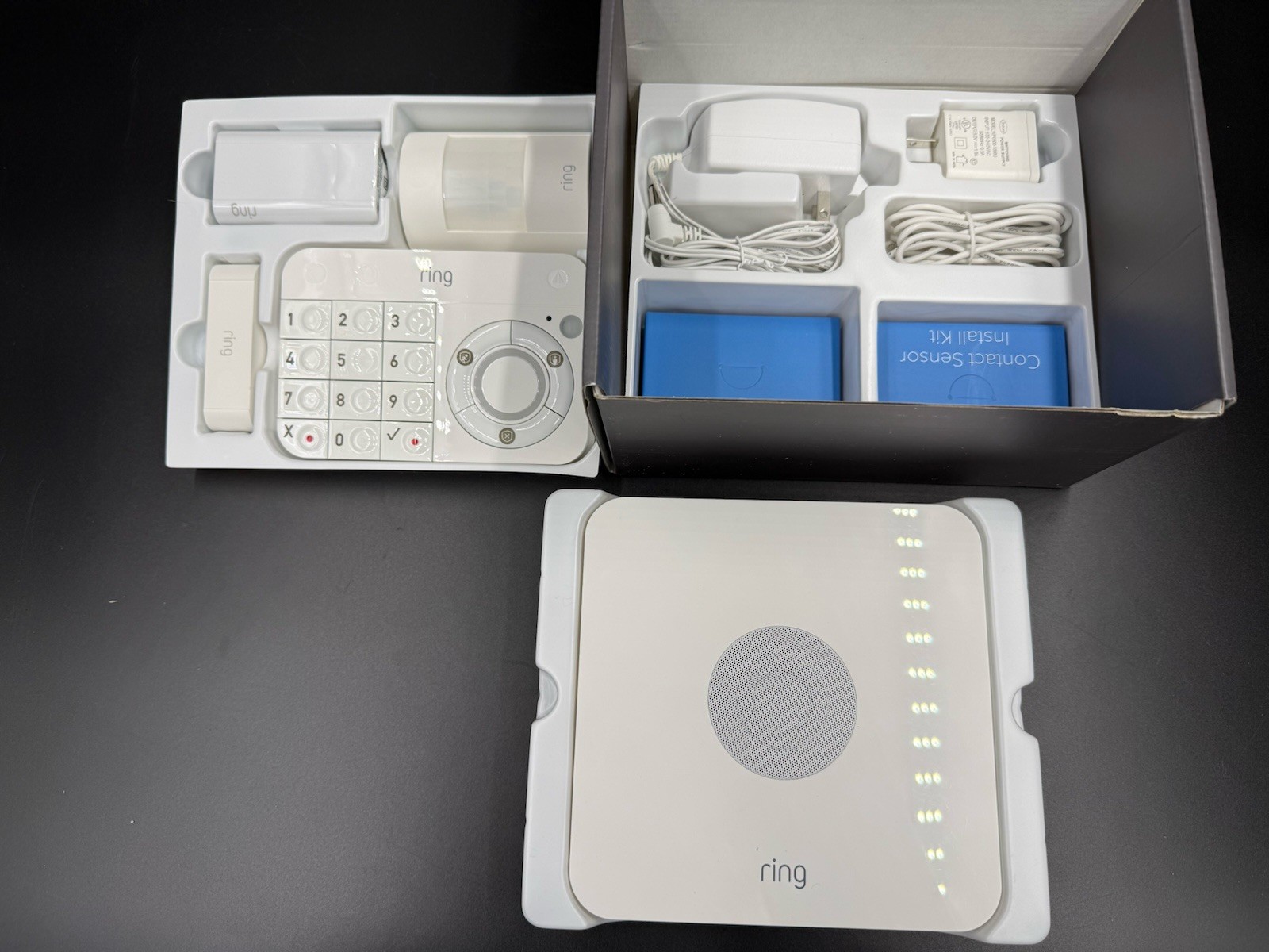 Ring 2nd Gen 4K11SZ-0EN0 Wireless Indoor Alarm Security Kit +Extras NEW OPEN BOX
