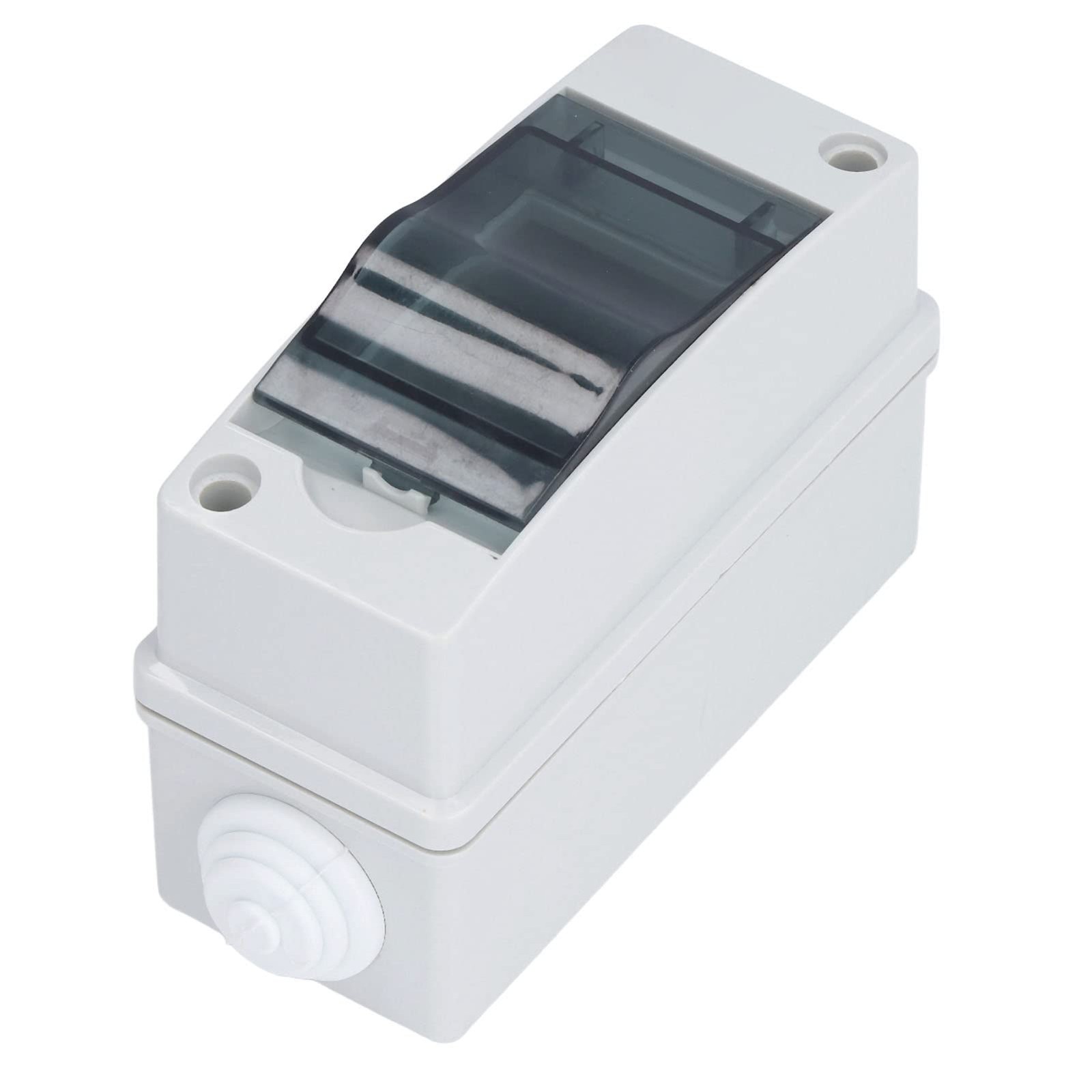 Lwuey 2 Way Breaker Box, Din Rail Box MCB Distribution Protection Gray