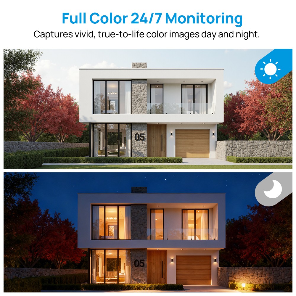 Vikylin 8CH 8POE 4K 8MP Outdoor Security Camera System Color Night Vision Lot