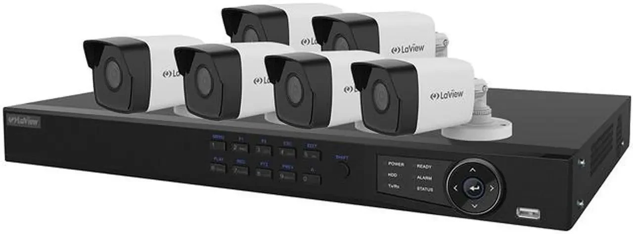 LaView LV-KN988P86A4 Premium IP Surveillance System 8 Channel NVR + 6 Cams (3TB)