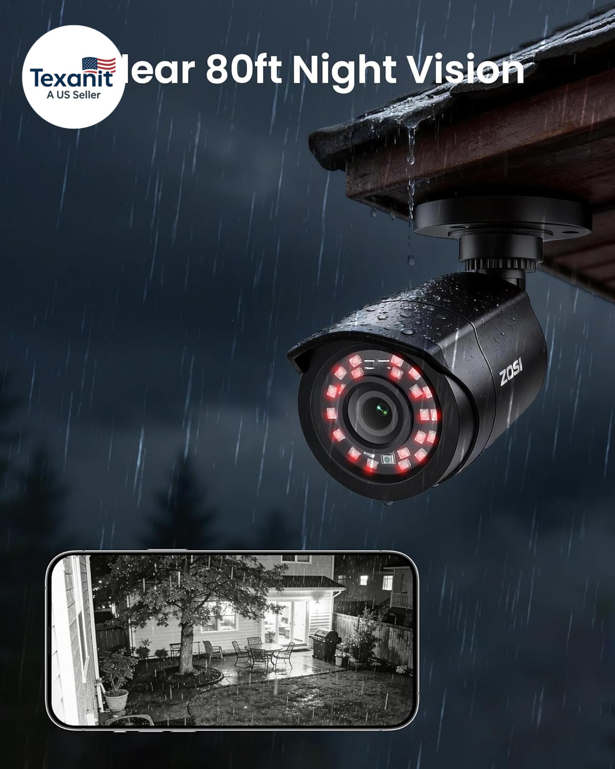 3K Lite Security Camera System with AI Human Vehicle Detection,H.265+ 8CH HD TVI