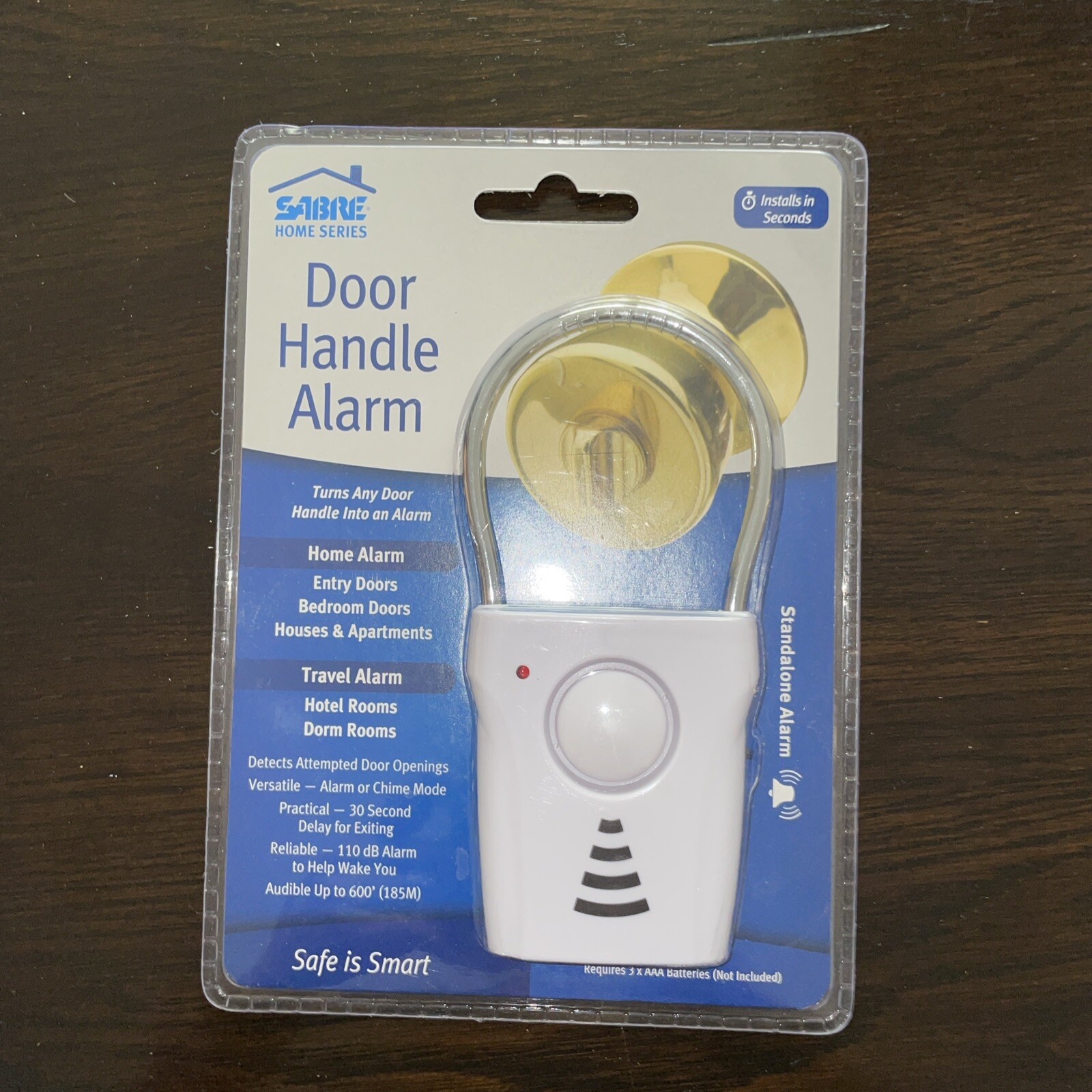 Sabre Home Series Door Handle Alarm Home Travel NEW