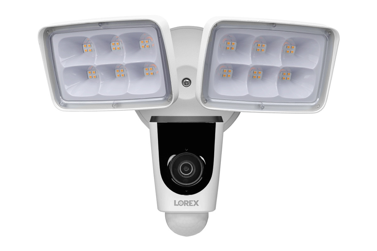 LOREX 1080p Wi-Fi Floodlight Camera Weatherproof, Two Way Talk, Deterrence Siren